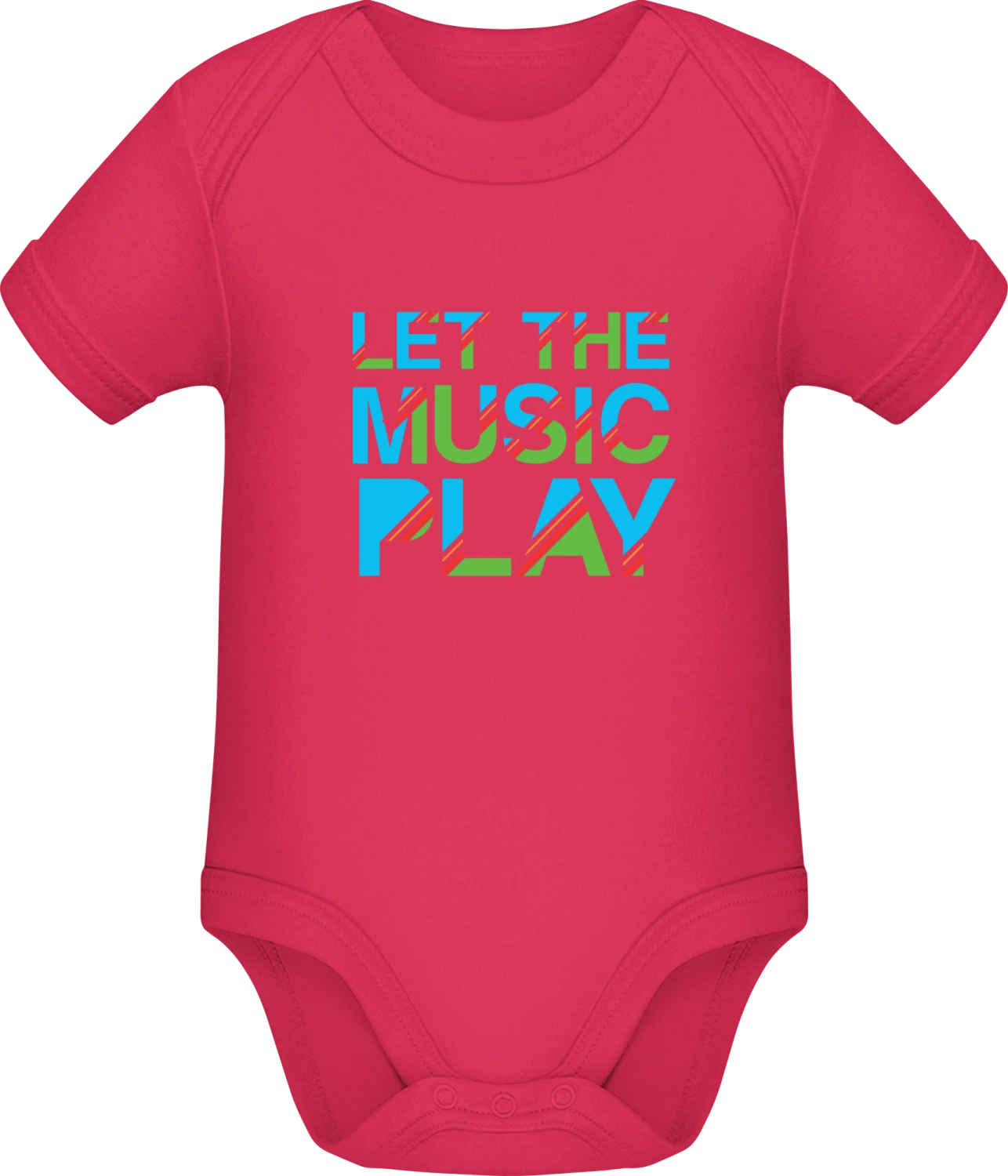 Let The Music Play - Sorbet Sonar SSL organic babybodsuit - Front