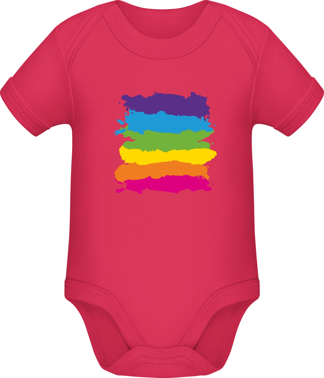 Rainbow Splash - Sorbet Sonar SSL organic babybodsuit - Front