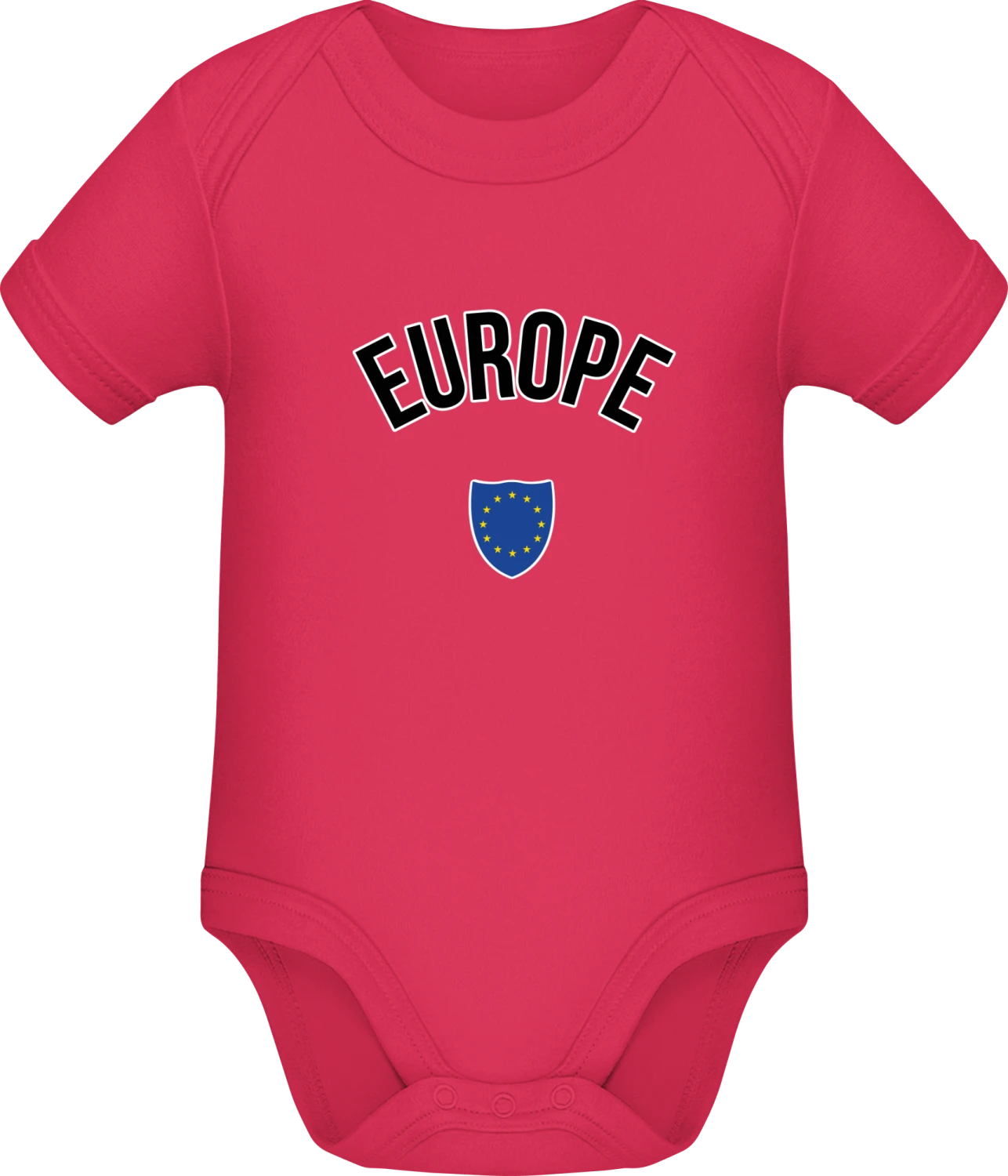 Europe Flag Medal - Sorbet Sonar SSL organic babybodsuit - Front