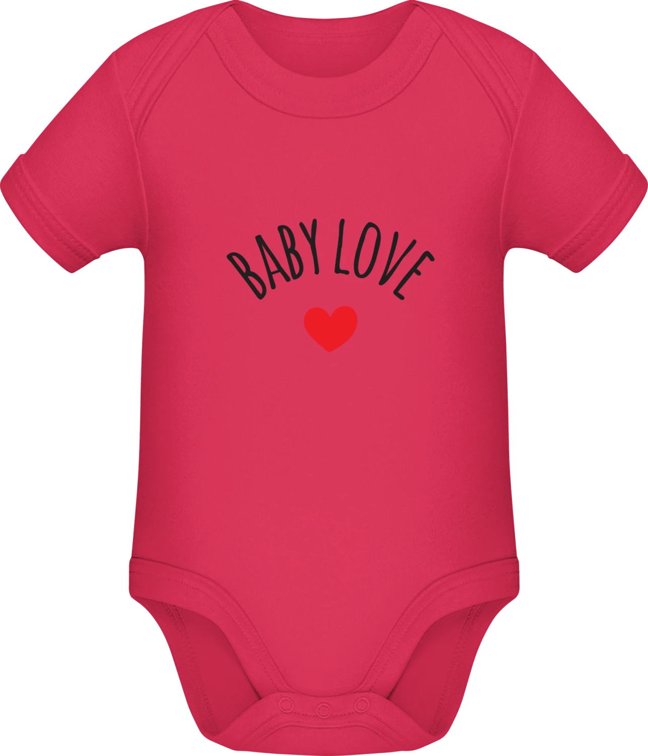 Baby Love Heart - Sorbet Sonar SSL organic babybodsuit - Front