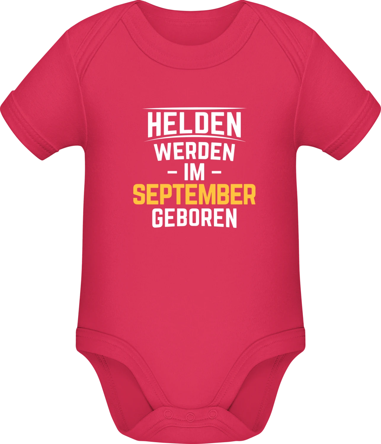 Helden werden im September geboren - Sorbet Sonar SSL organic babybodsuit - Front