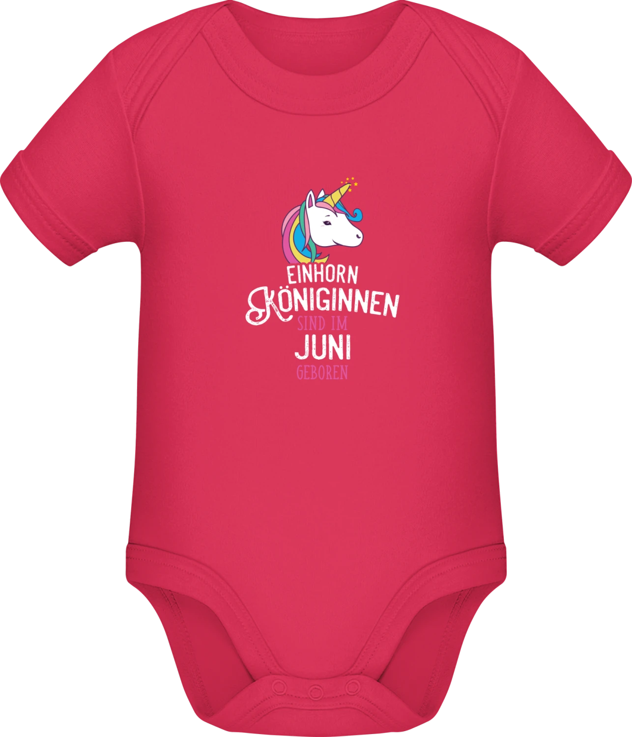 Einhorn Königinnen sind im Juni geboren - Sorbet Sonar SSL organic babybodsuit - Front