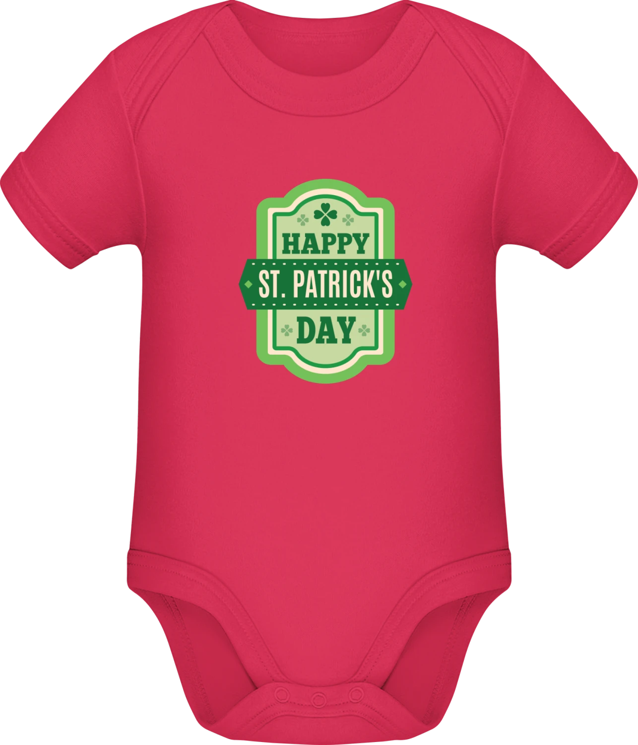 Happy St. Patrick's Day - Sorbet Sonar SSL organic babybodsuit - Front