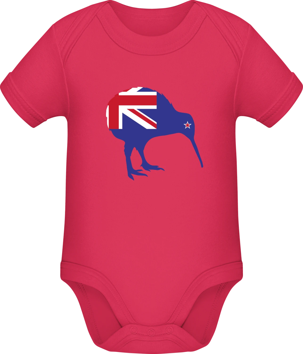 Kiwi New Zealand Flag - Sorbet Sonar SSL organic babybodsuit - Front