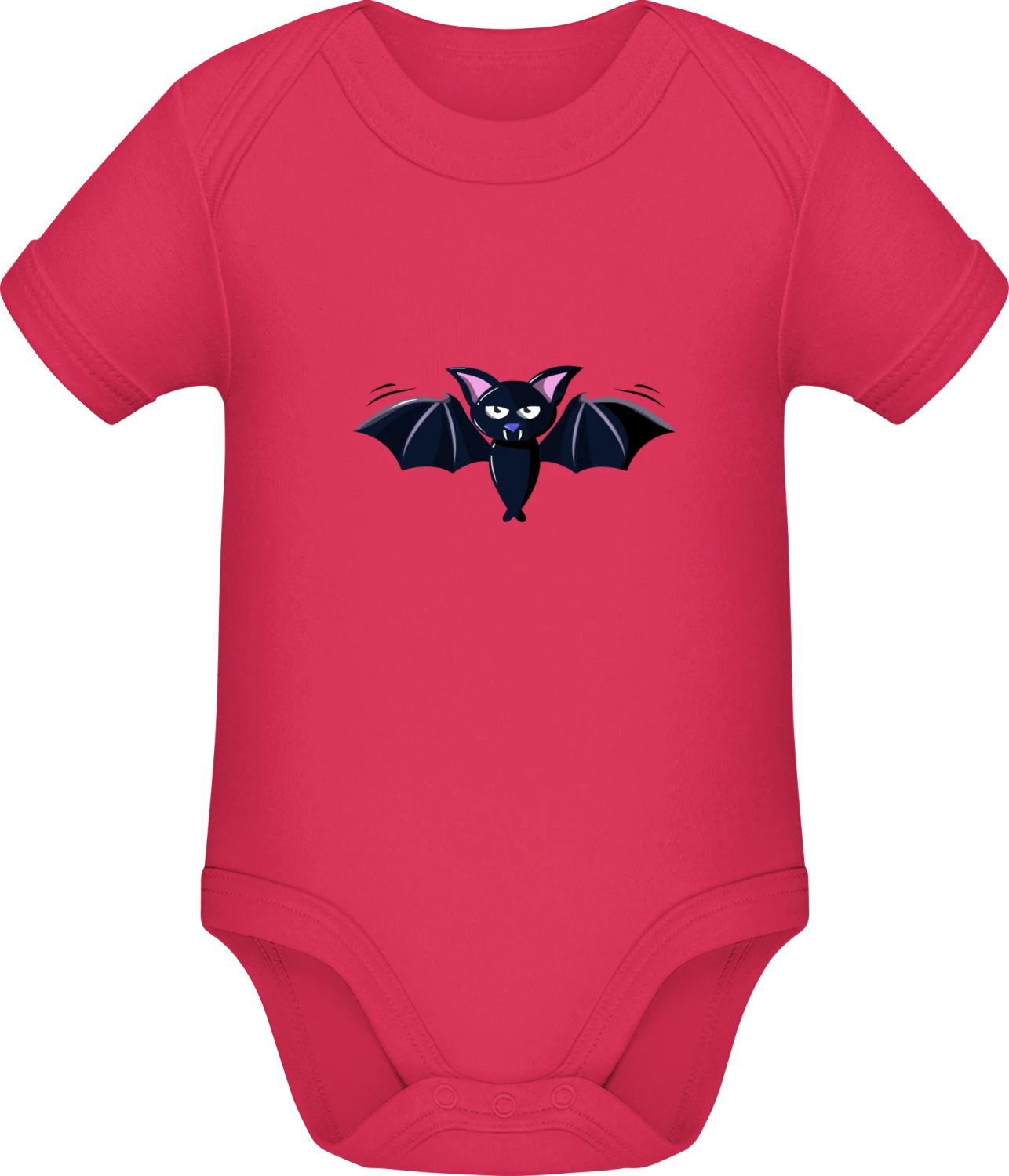 Cute Bat Comic - Sorbet Sonar SSL organic babybodsuit - Front