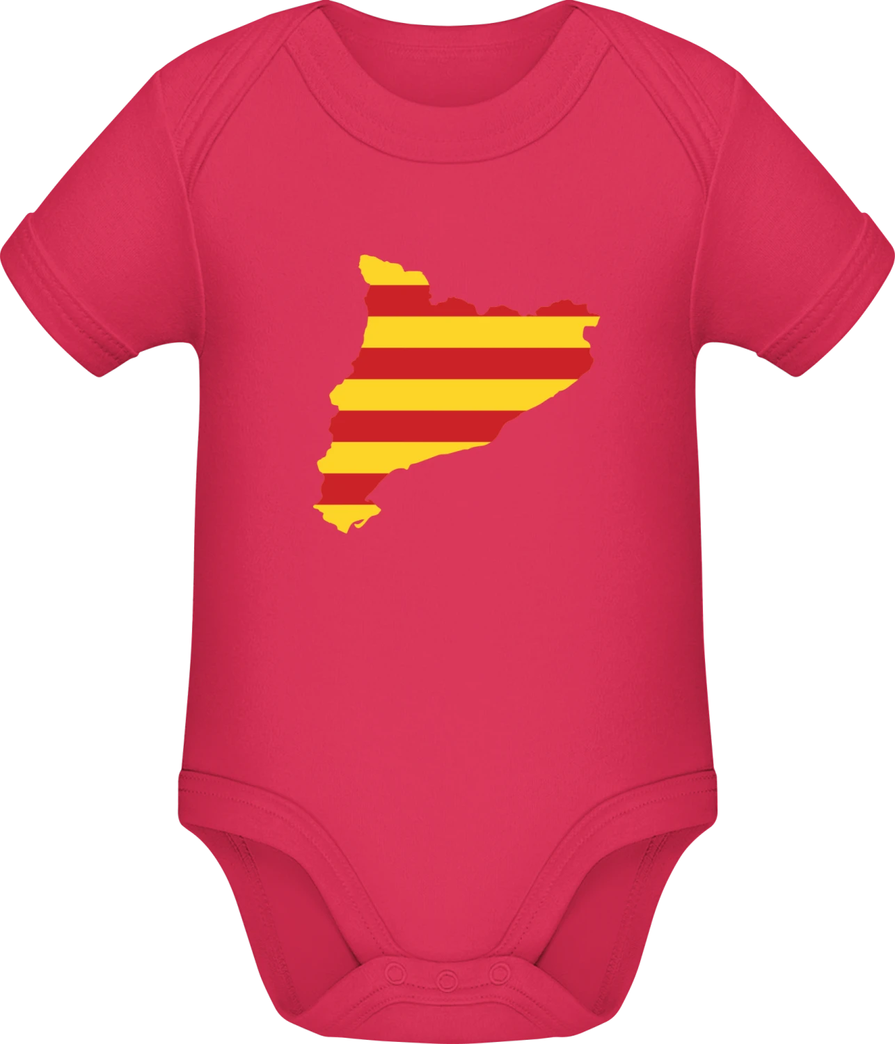 Catalonia Map Flag - Sorbet Sonar SSL organic babybodsuit - Front