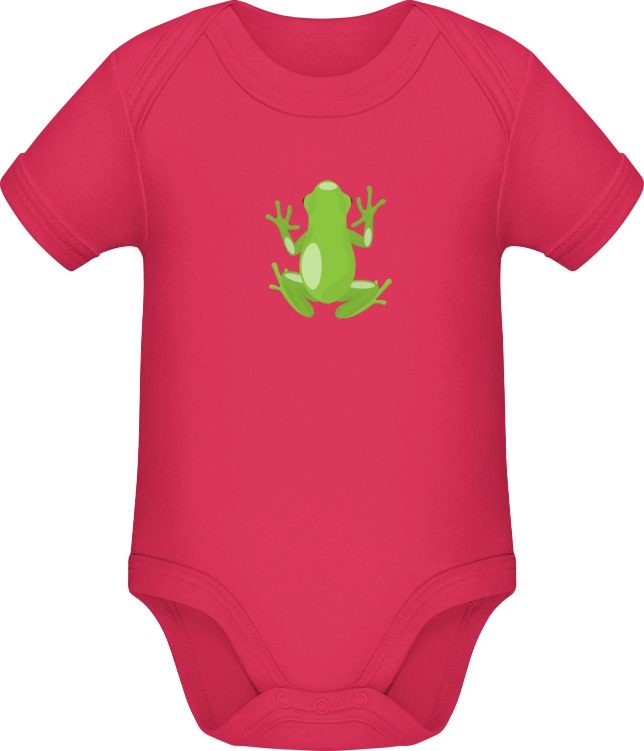 Climbing Frog Illustration - Sorbet Sonar SSL organic babybodsuit - Front