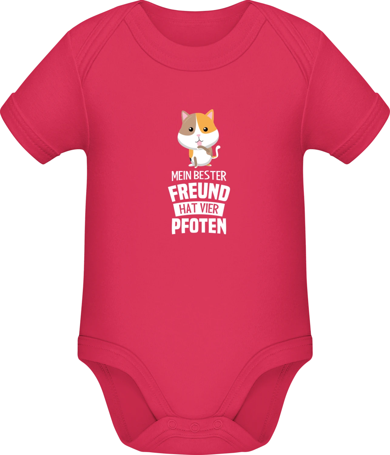 Mein bester Freund hat vier Pfoten Katze - Sorbet Sonar SSL organic babybodsuit - Front