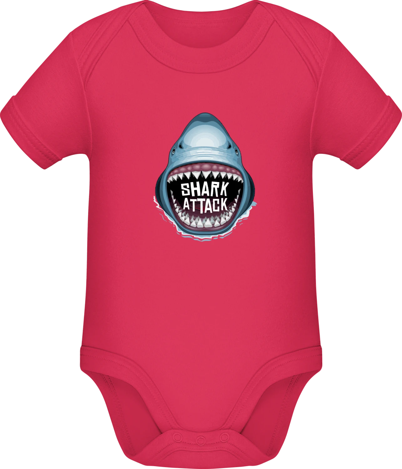 Shark Attack - Sorbet Sonar SSL organic babybodsuit - Front