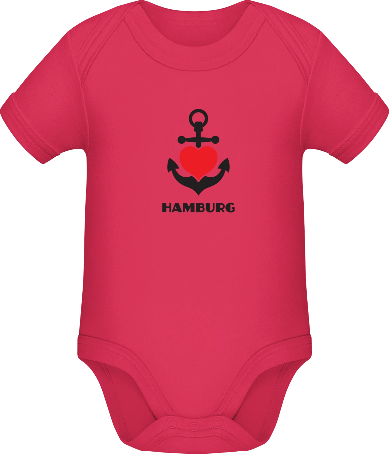 Hamburg Souvenier - Sorbet Sonar SSL organic babybodsuit - Front