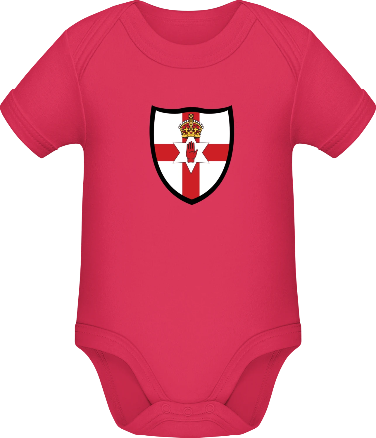 Northern Ireland Flag Shield - Sorbet Sonar SSL organic babybodsuit - Front