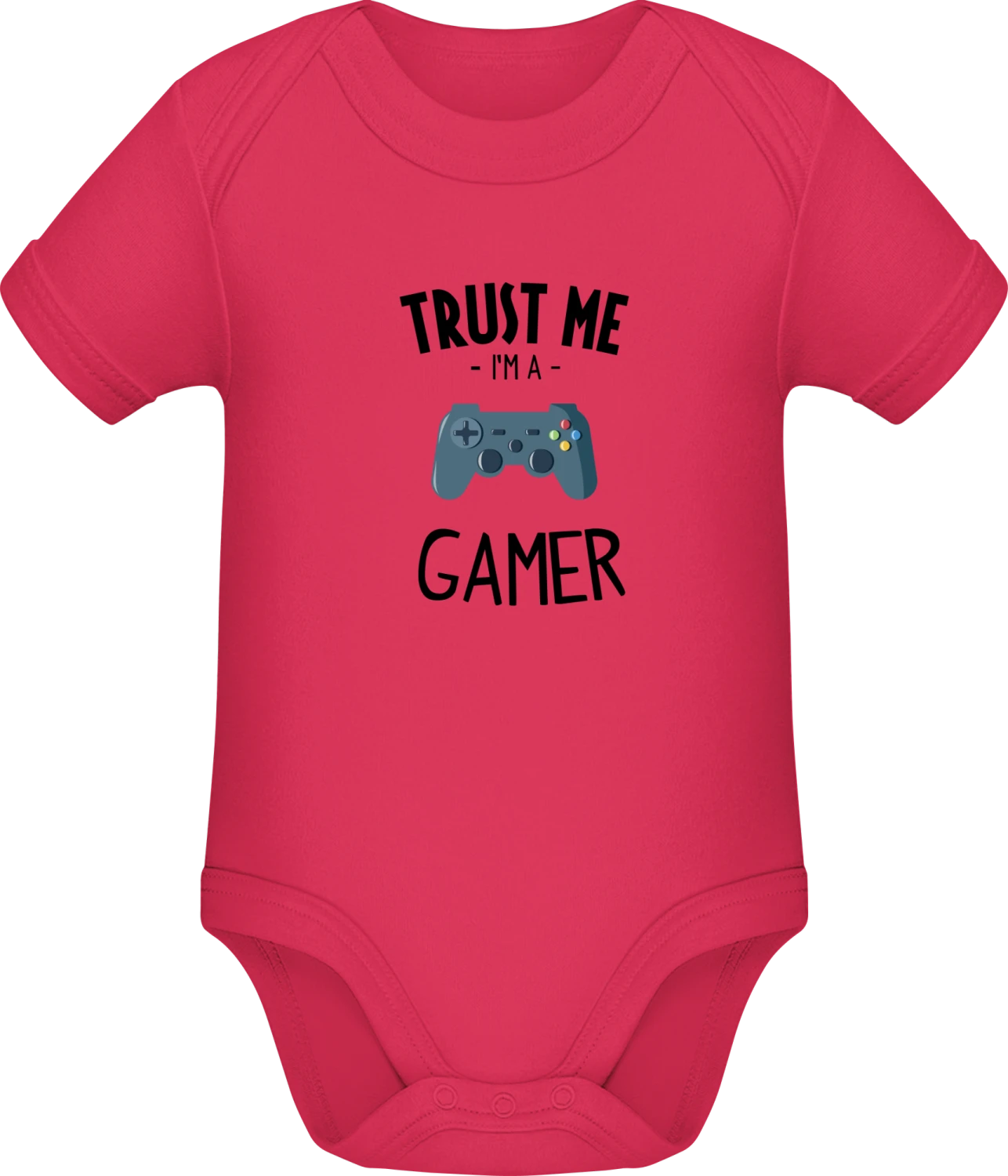 Trust Me I Am A Gamer - Sorbet Sonar SSL organic babybodsuit - Front