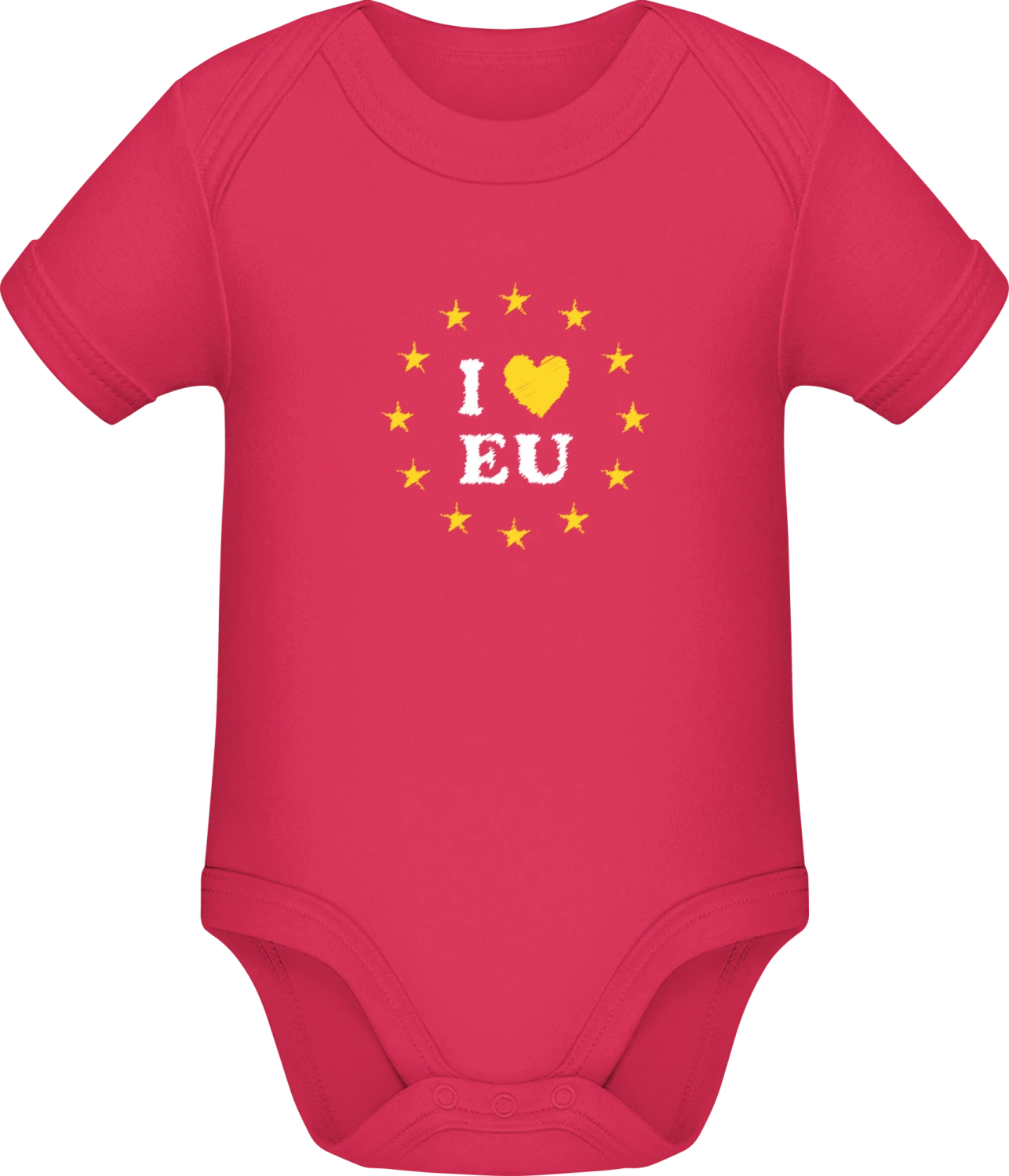 I Love EU Scribble - Sorbet Sonar SSL organic babybodsuit - Front