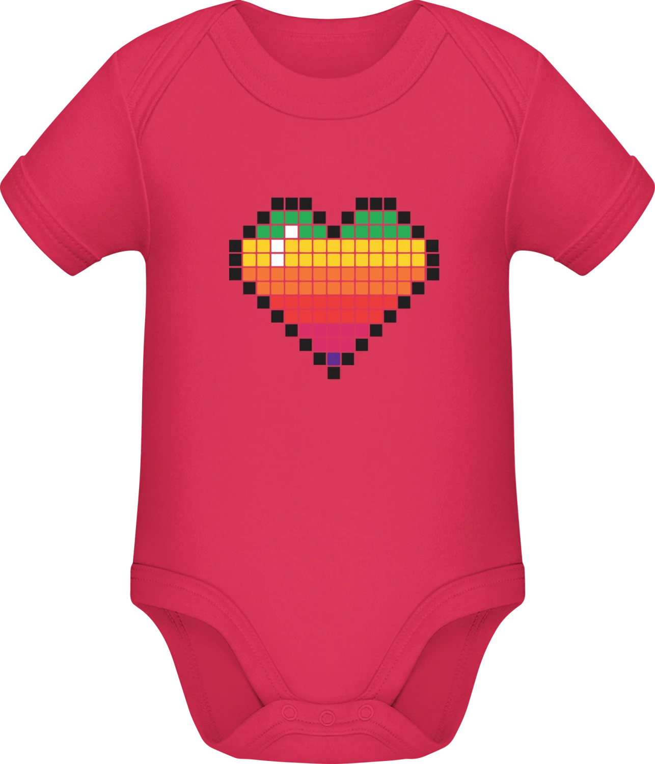 Video Game Heart - Sorbet Sonar SSL organic babybodsuit - Front