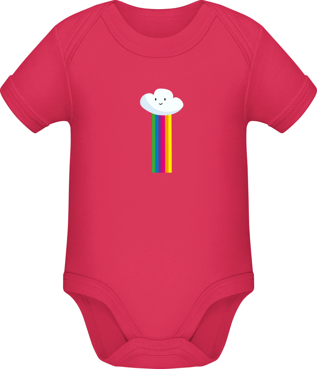 Happy Sky Rainbow - Sorbet Sonar SSL organic babybodsuit - Front