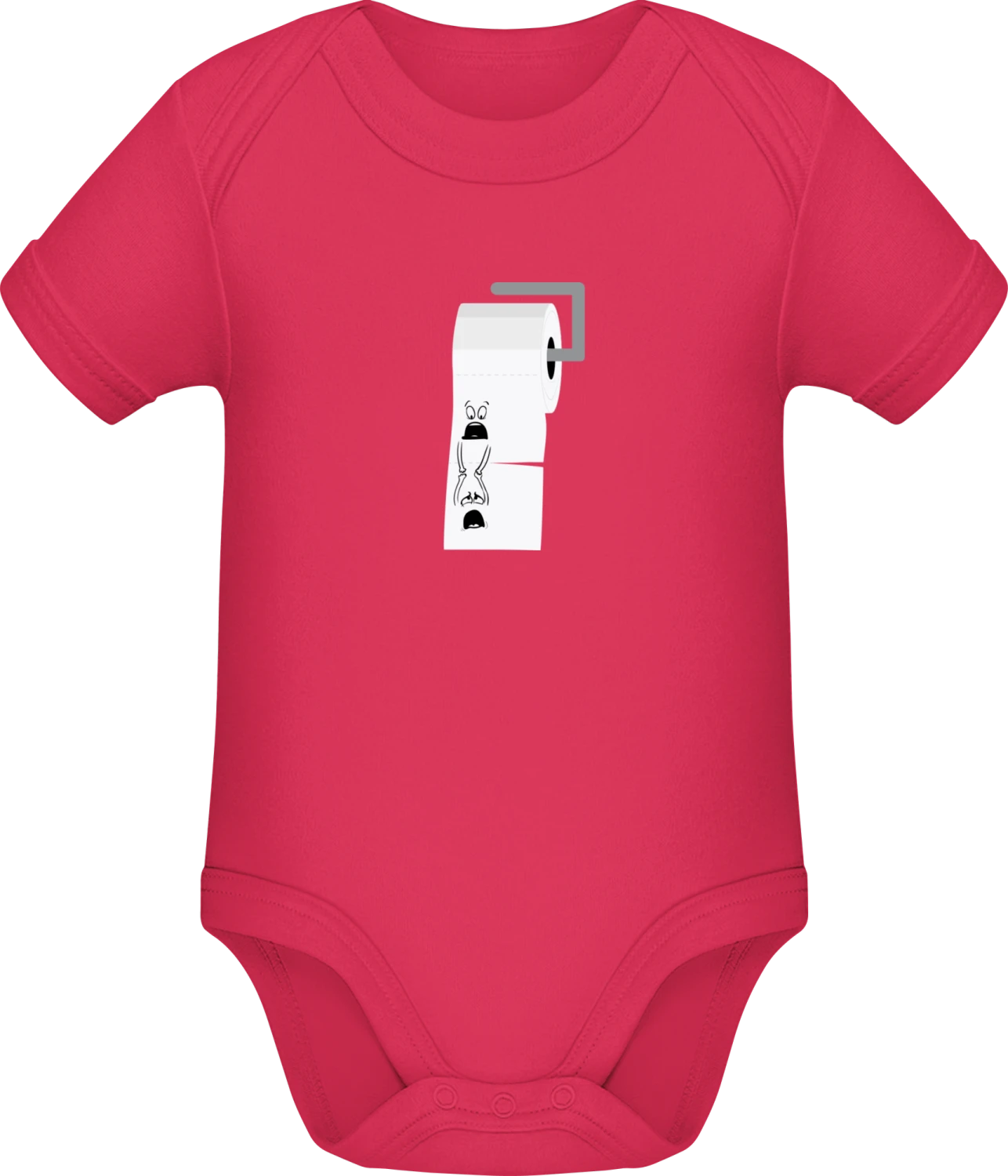 Toilet Paper Holding On - Sorbet Sonar SSL organic babybodsuit - Front