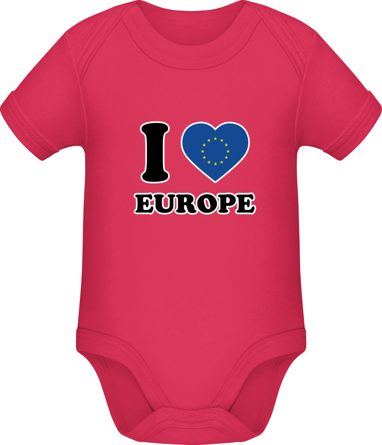 I Love Europe - Sorbet Sonar SSL organic babybodsuit - Front