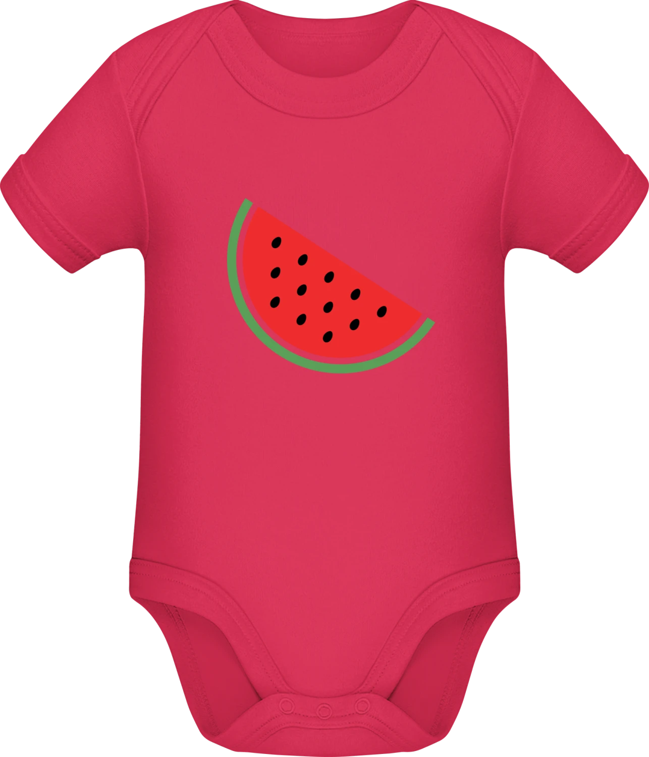 Watermelon Icon - Sorbet Sonar SSL organic babybodsuit - Front