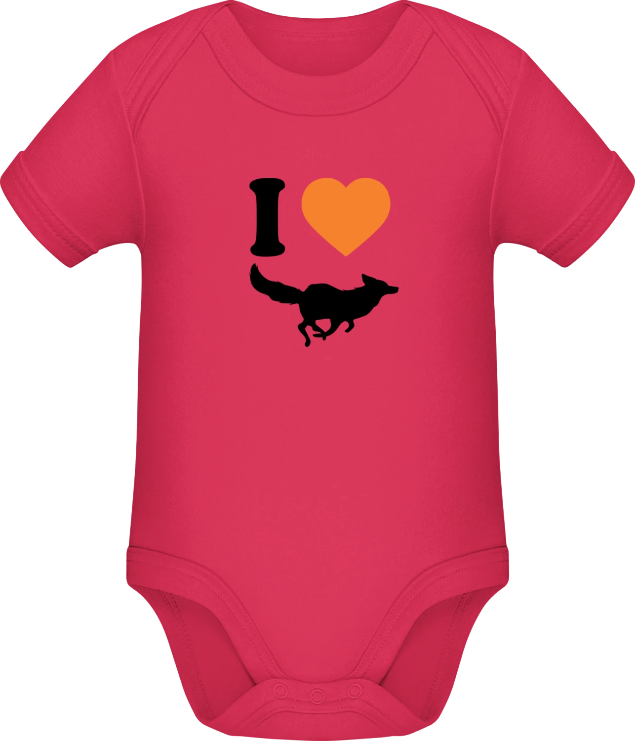 I Love Fox - Sorbet Sonar SSL organic babybodsuit - Front