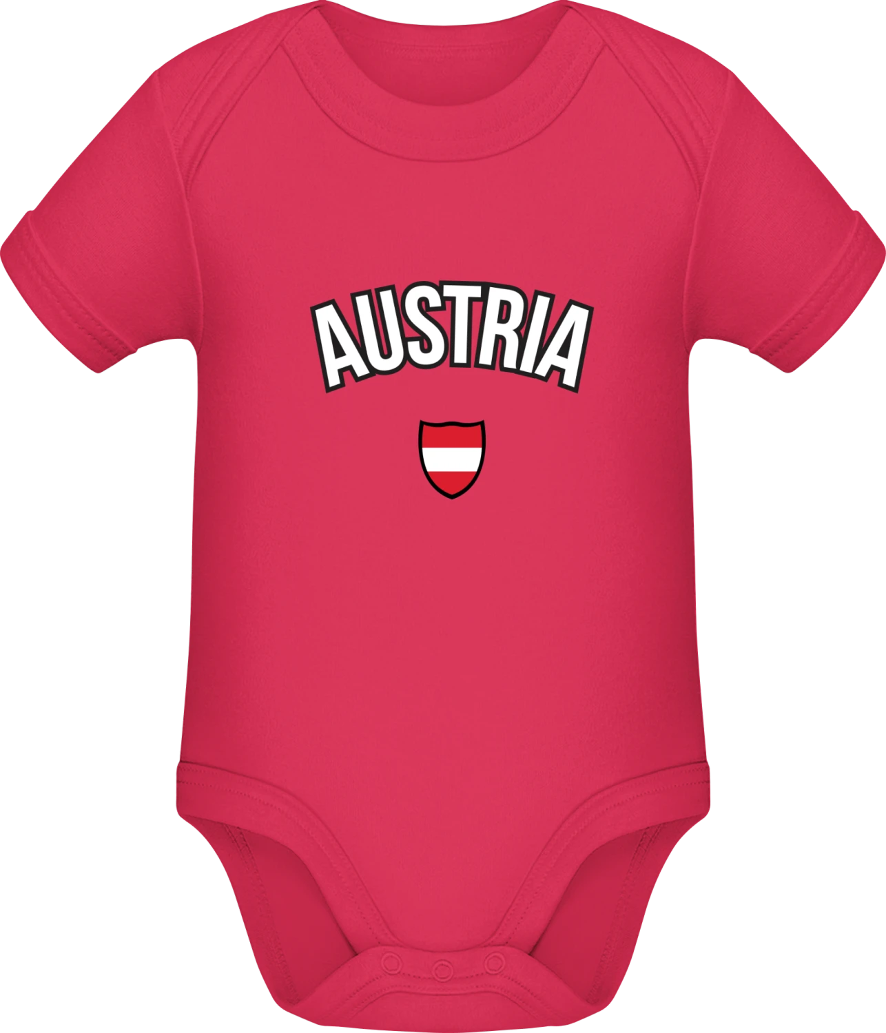 AUSTRIA Football Fan - Sorbet Sonar SSL organic babybodsuit - Front