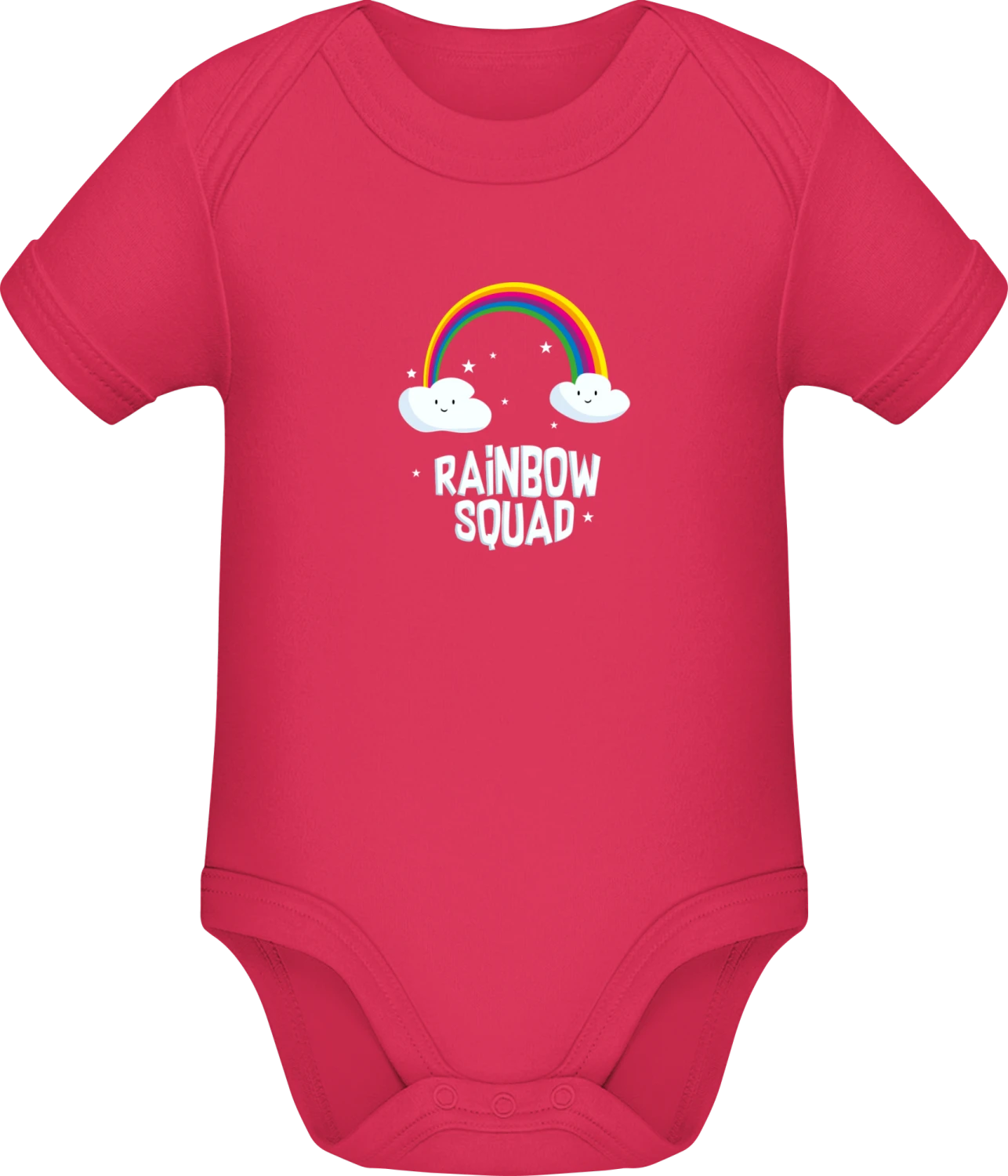 Rainbow Squad - Sorbet Sonar SSL organic babybodsuit - Front