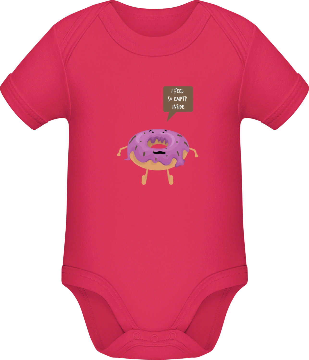 Donut Feels So Empty Inside - Sorbet Sonar SSL organic babybodsuit - Front