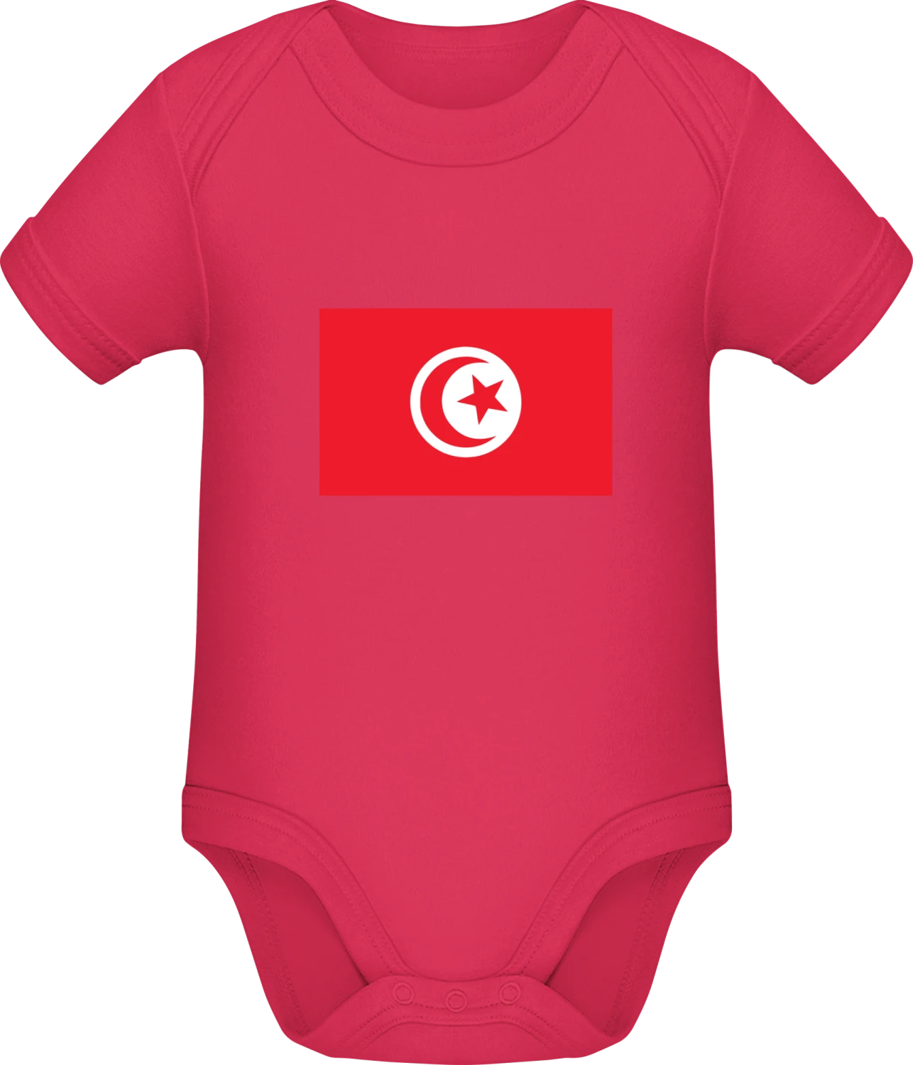 Tunisian Flag - Sorbet Sonar SSL organic babybodsuit - Front