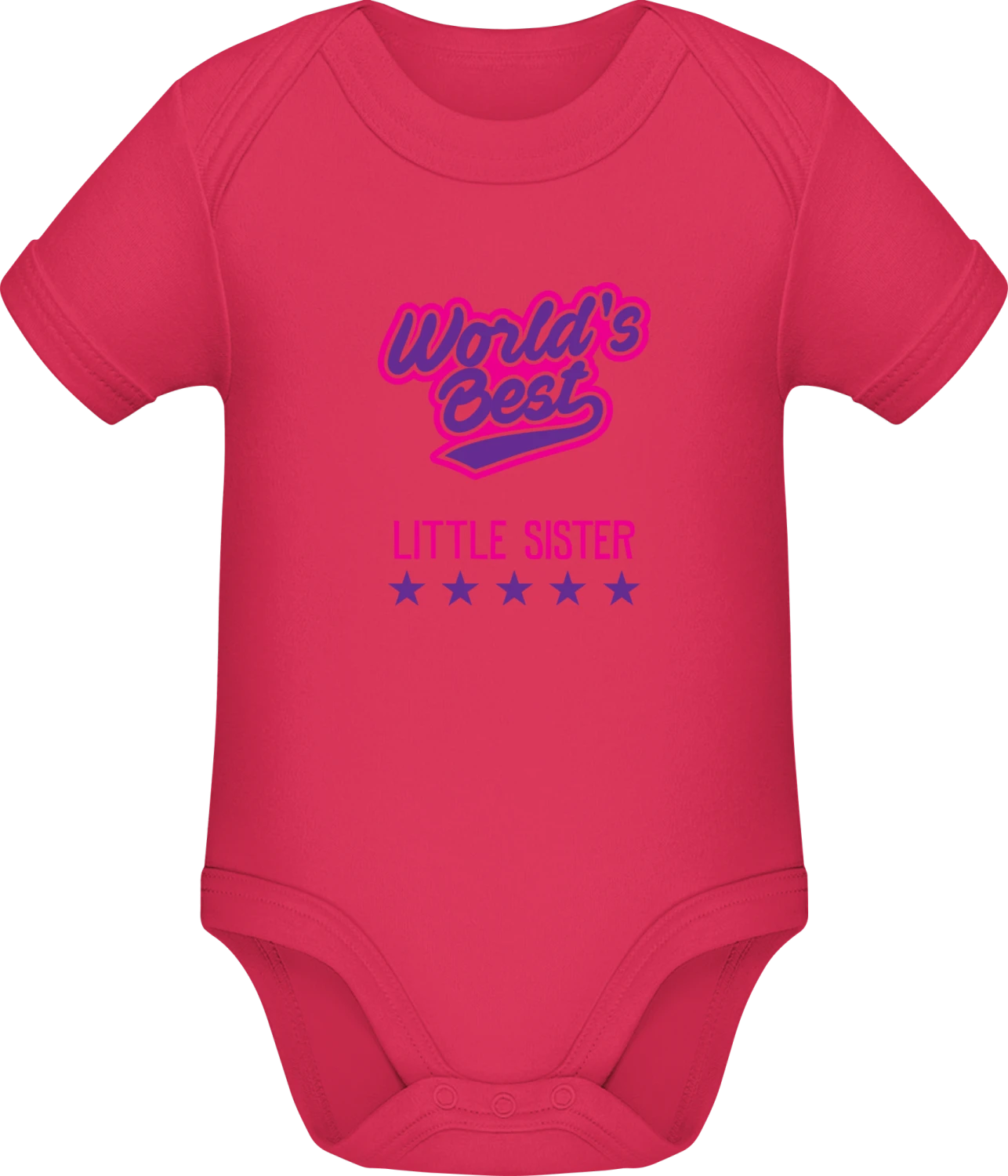 World's Best Little Sister - Sorbet Sonar SSL organic babybodsuit - Front