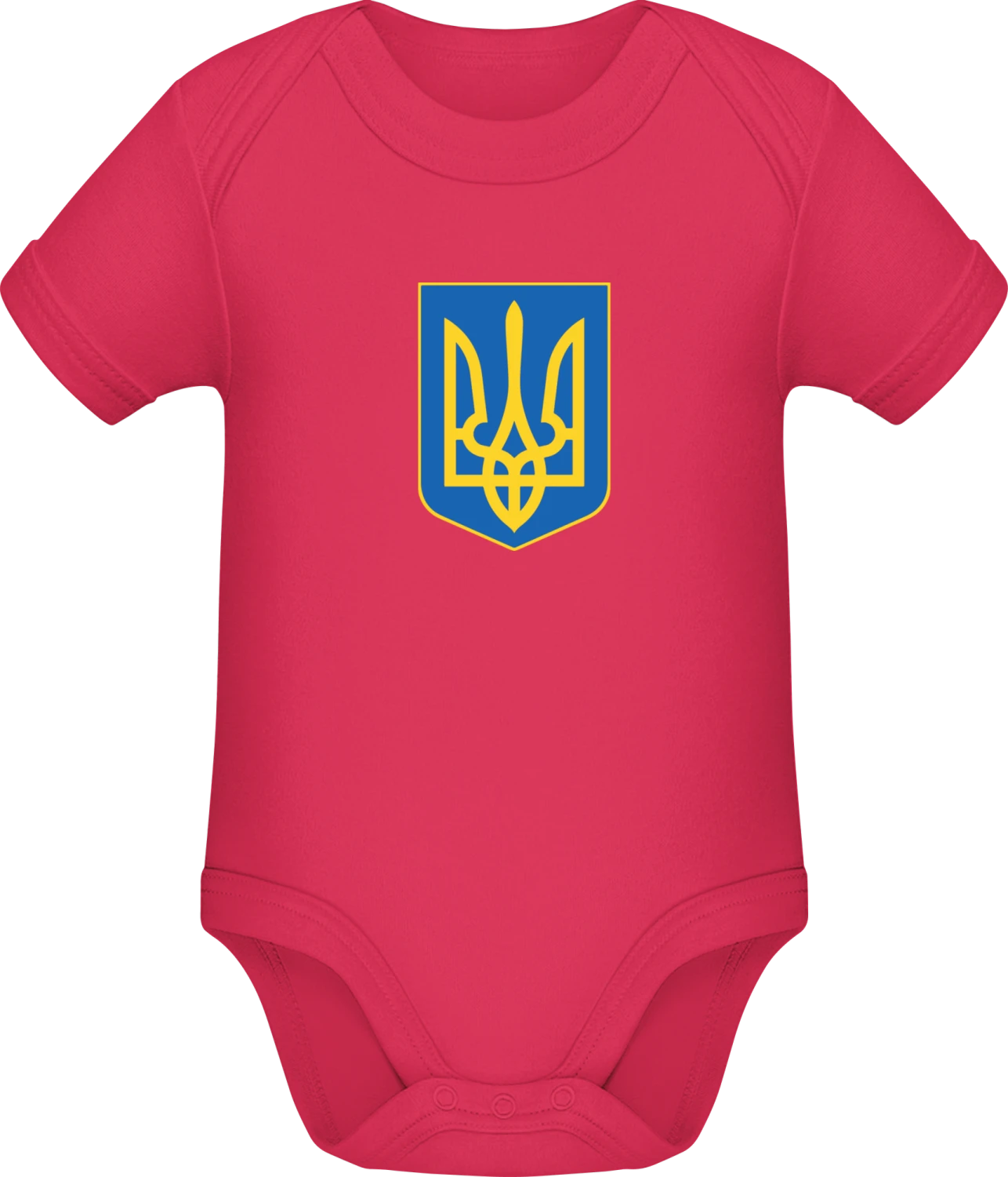 Ukraine Coat of Arms - Sorbet Sonar SSL organic babybodsuit - Front