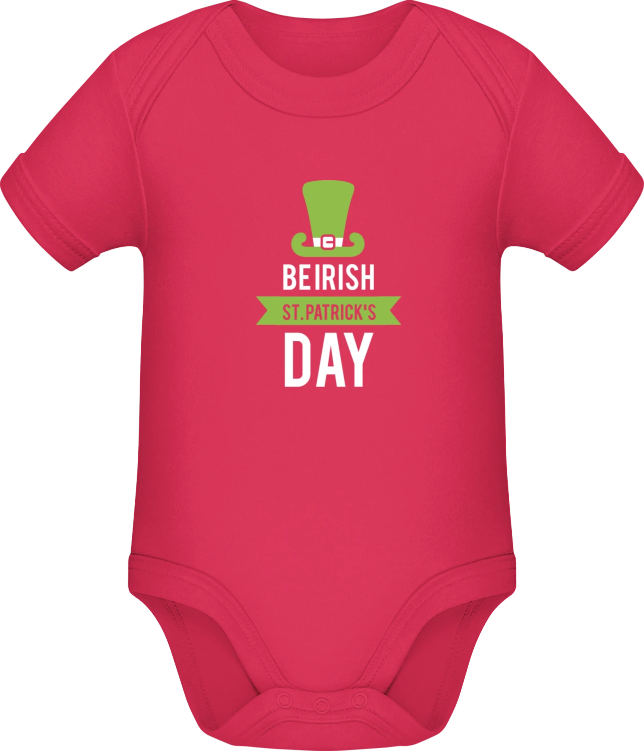 Be Irish St.Patrick's Day - Sorbet Sonar SSL organic babybodsuit - Front