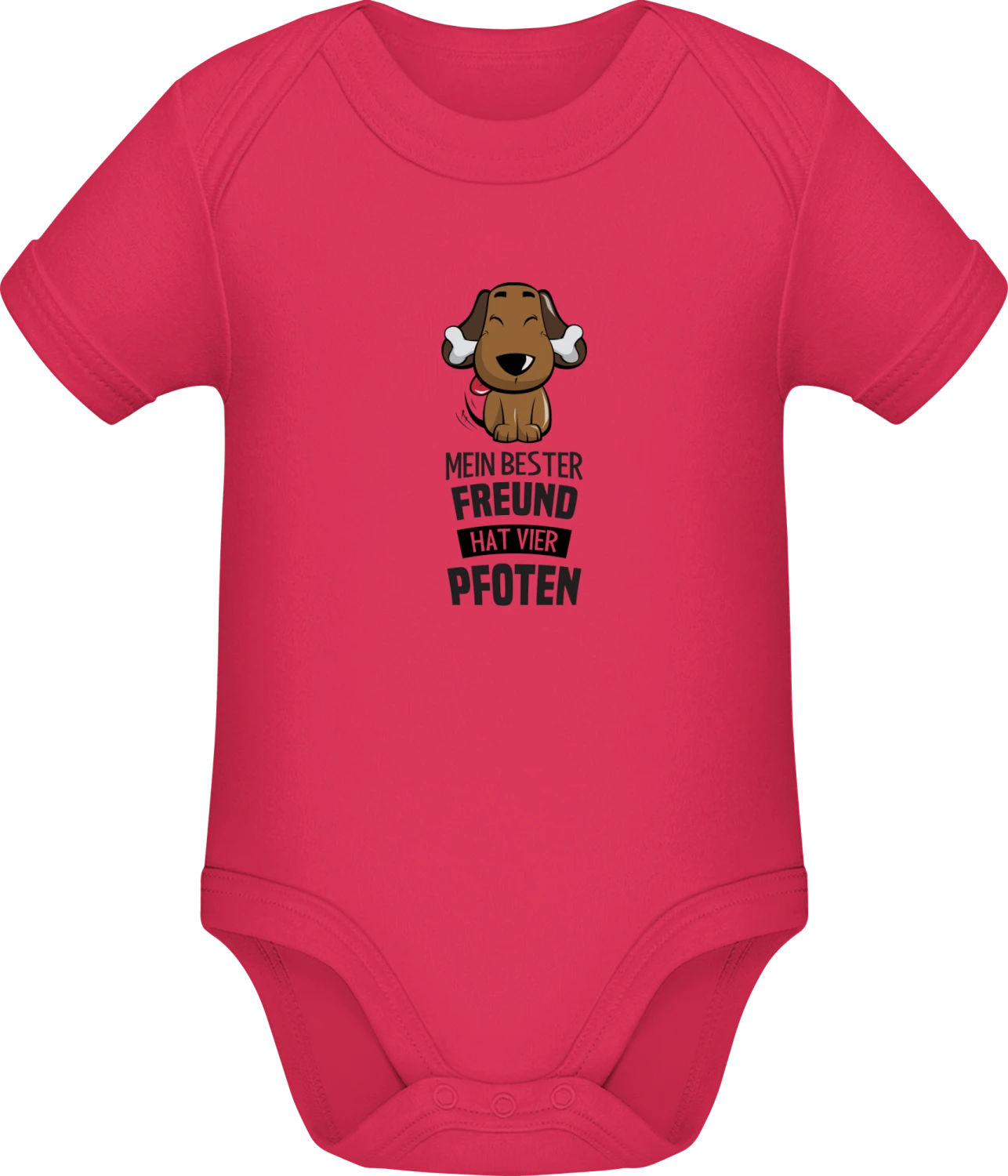 Mein bester Freund hat vier Pfoten Hund - Sorbet Sonar SSL organic babybodsuit - Front