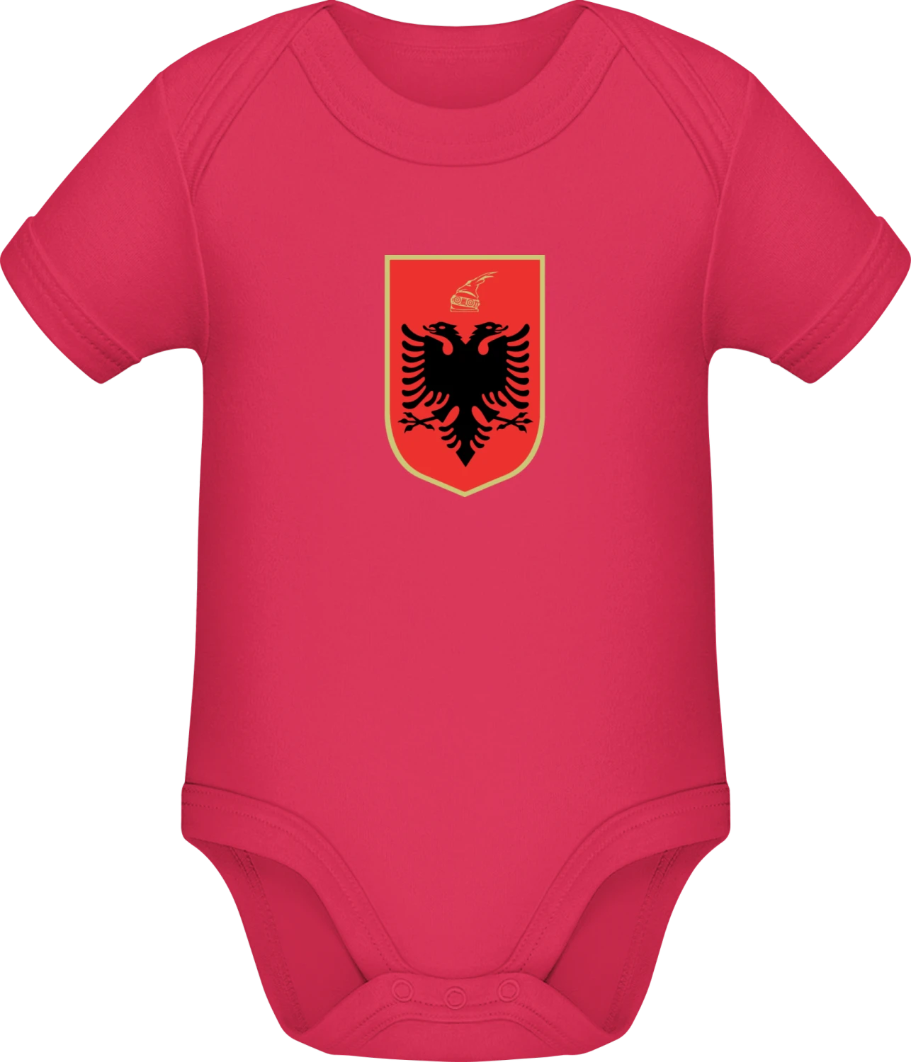 Albanian Coat of Arms - Sorbet Sonar SSL organic babybodsuit - Front