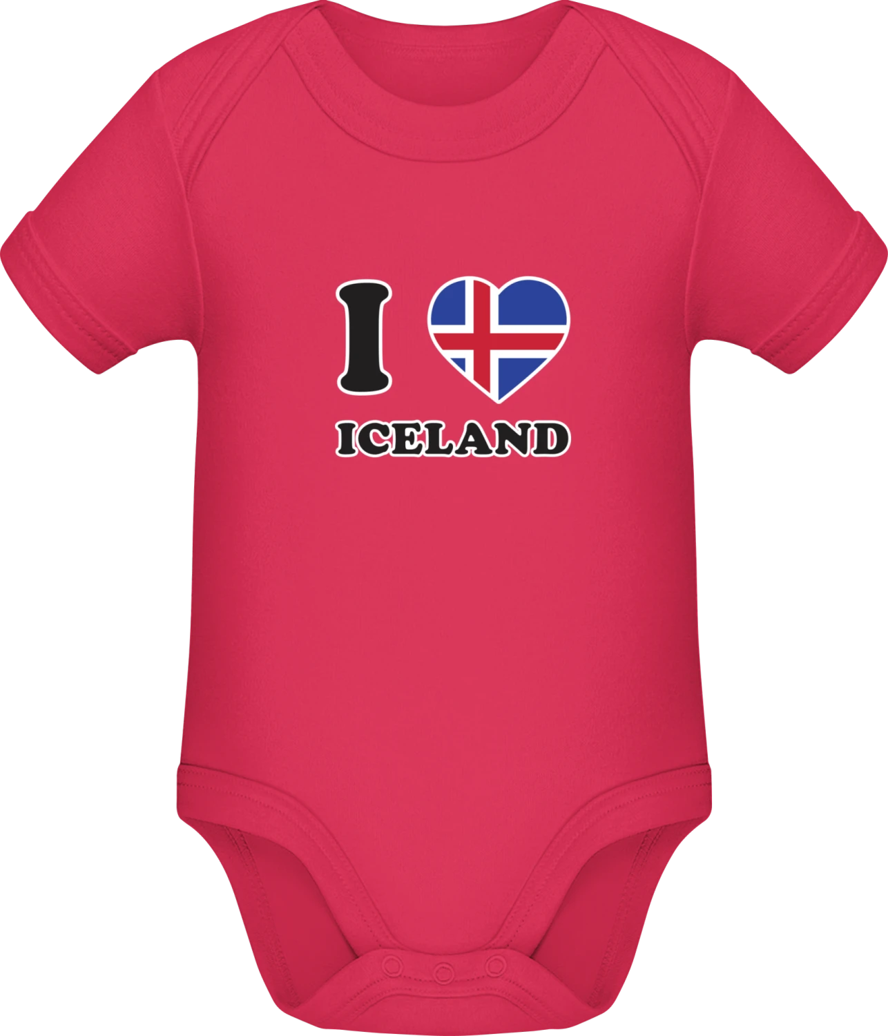 I Love Iceland Fan - Sorbet Sonar SSL organic babybodsuit - Front