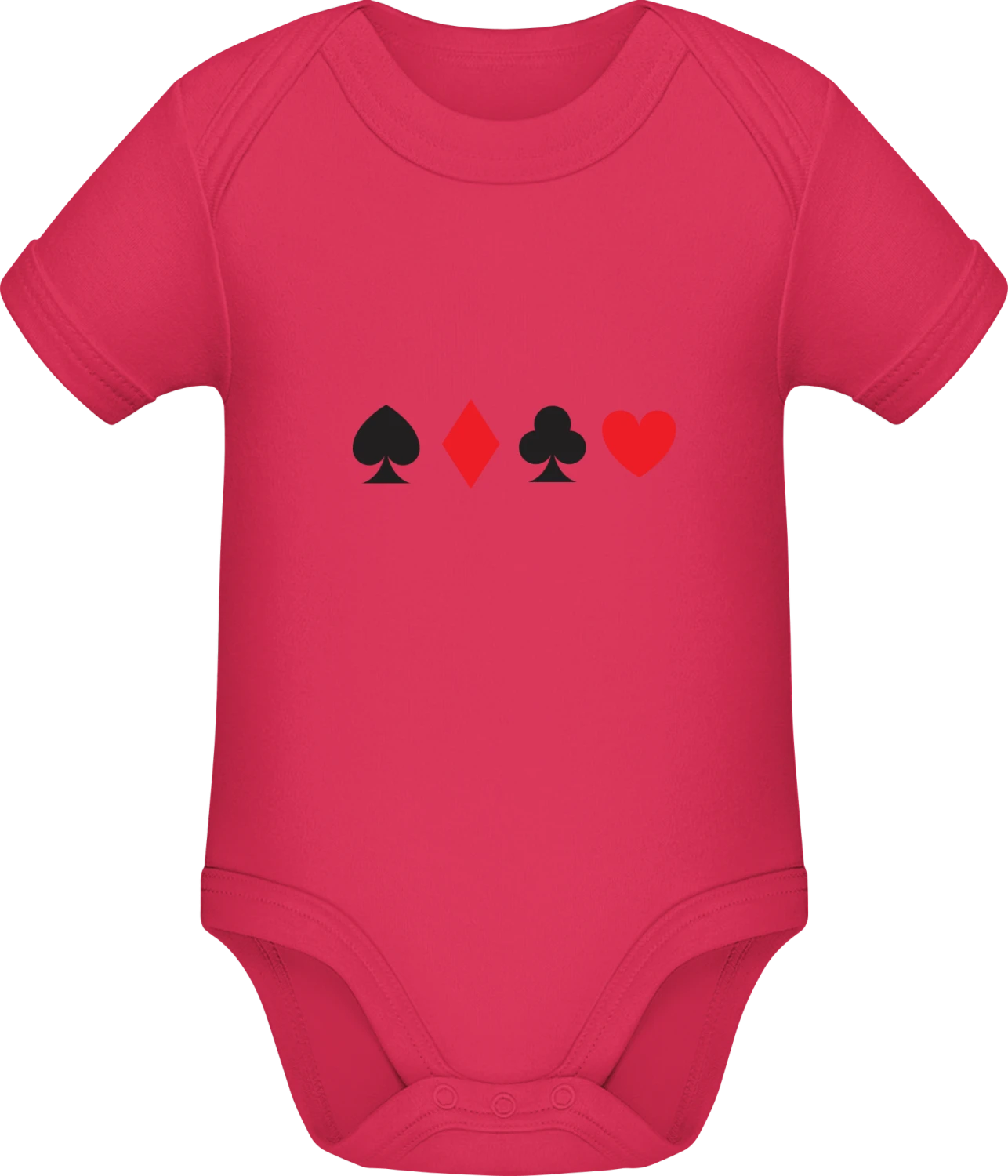 Poker Card - Sorbet Sonar SSL organic babybodsuit - Front