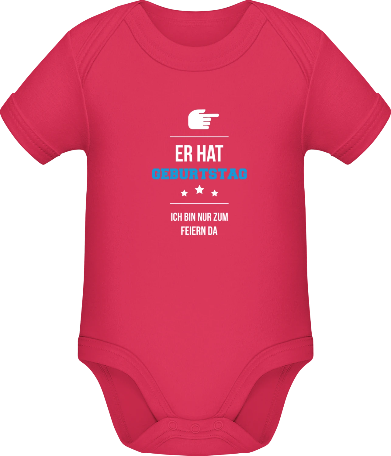 Er hat Geburtstag ich bin zum feiern da - Sorbet Sonar SSL organic babybodsuit - Front