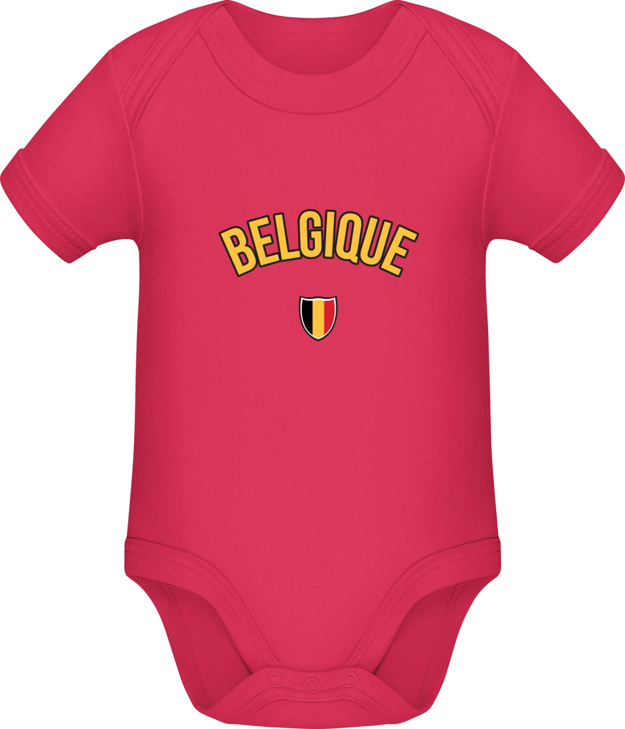 BELGIQUE Flag Fan - Sorbet Sonar SSL organic babybodsuit - Front