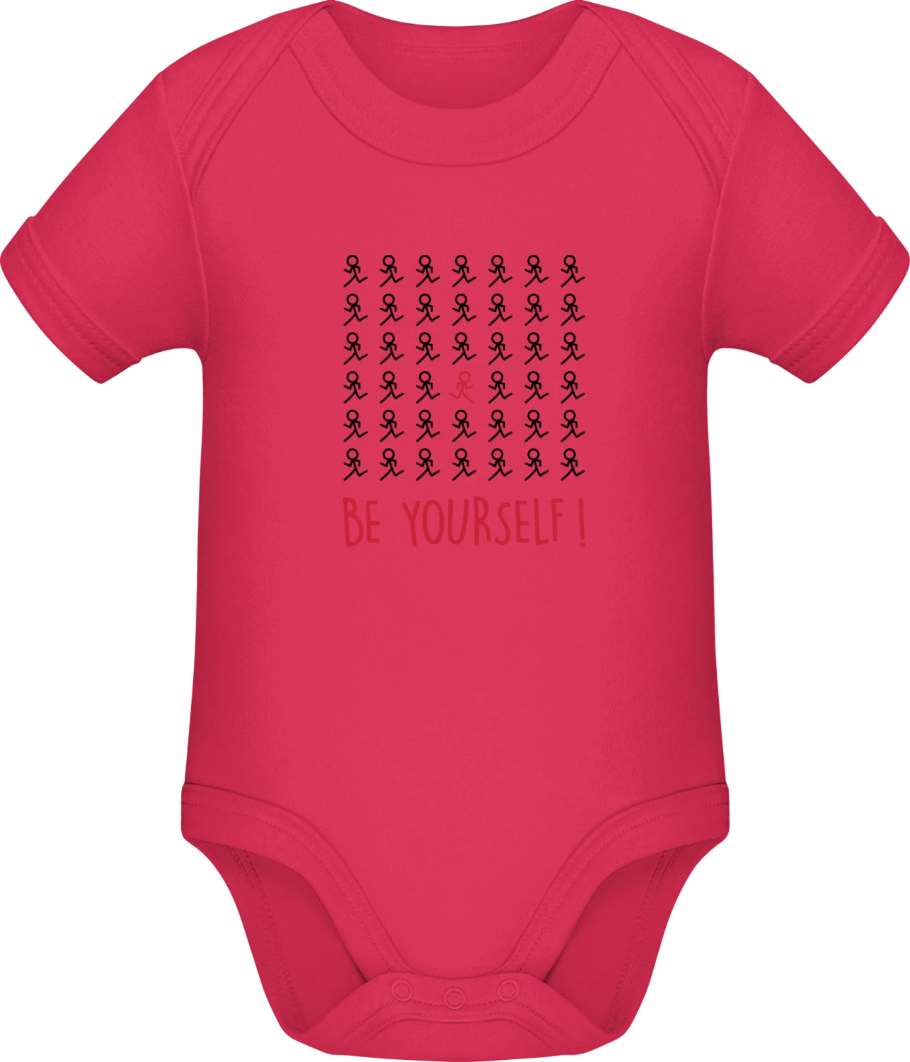 Be Yourself! - Sorbet Sonar SSL organic babybodsuit - Front