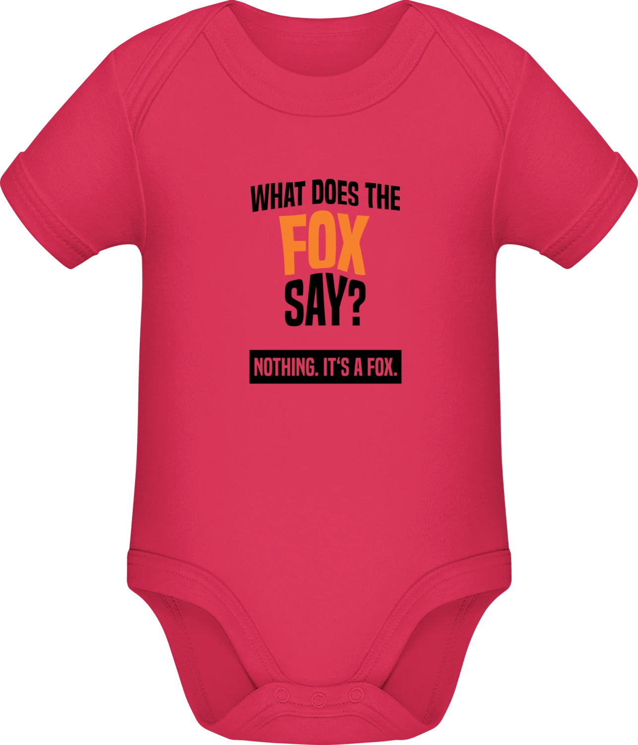 Fox Says Nothing - Sorbet Sonar SSL organic babybodsuit - Front