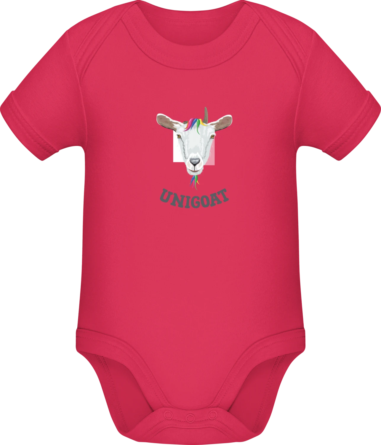 Unigoat Unicorn - Sorbet Sonar SSL organic babybodsuit - Front