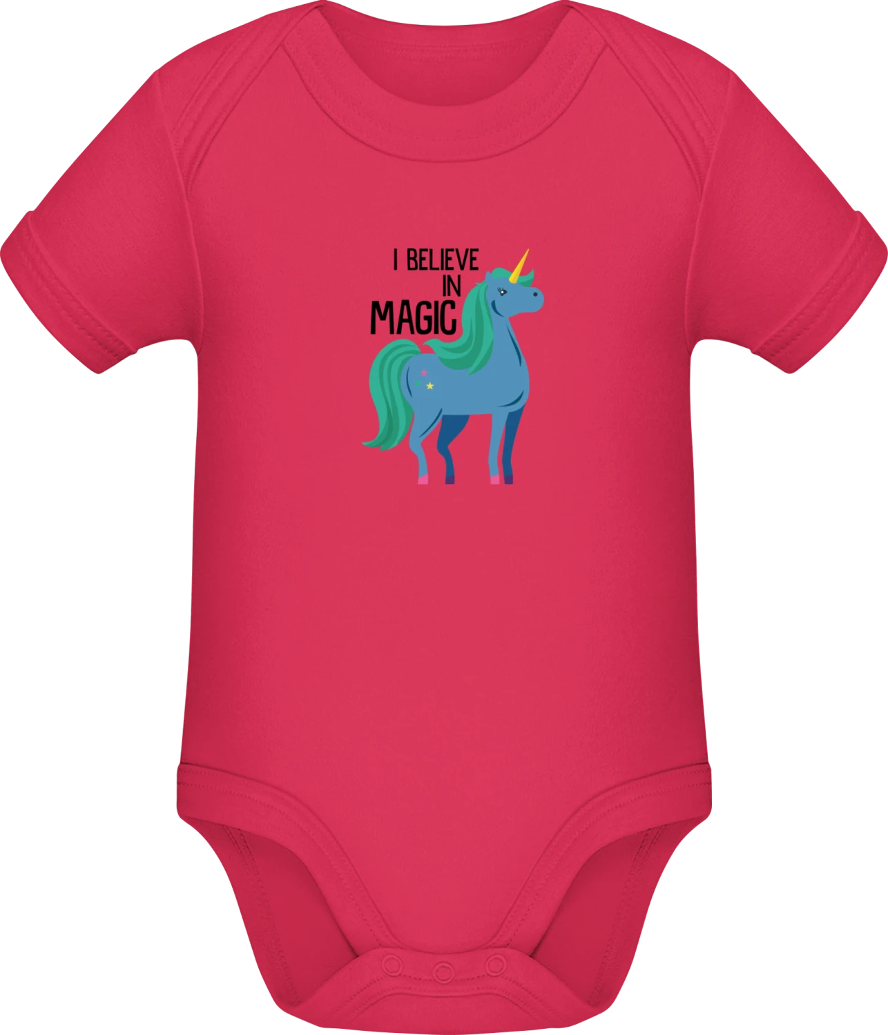 I Believe In Magic - Sorbet Sonar SSL organic babybodsuit - Front