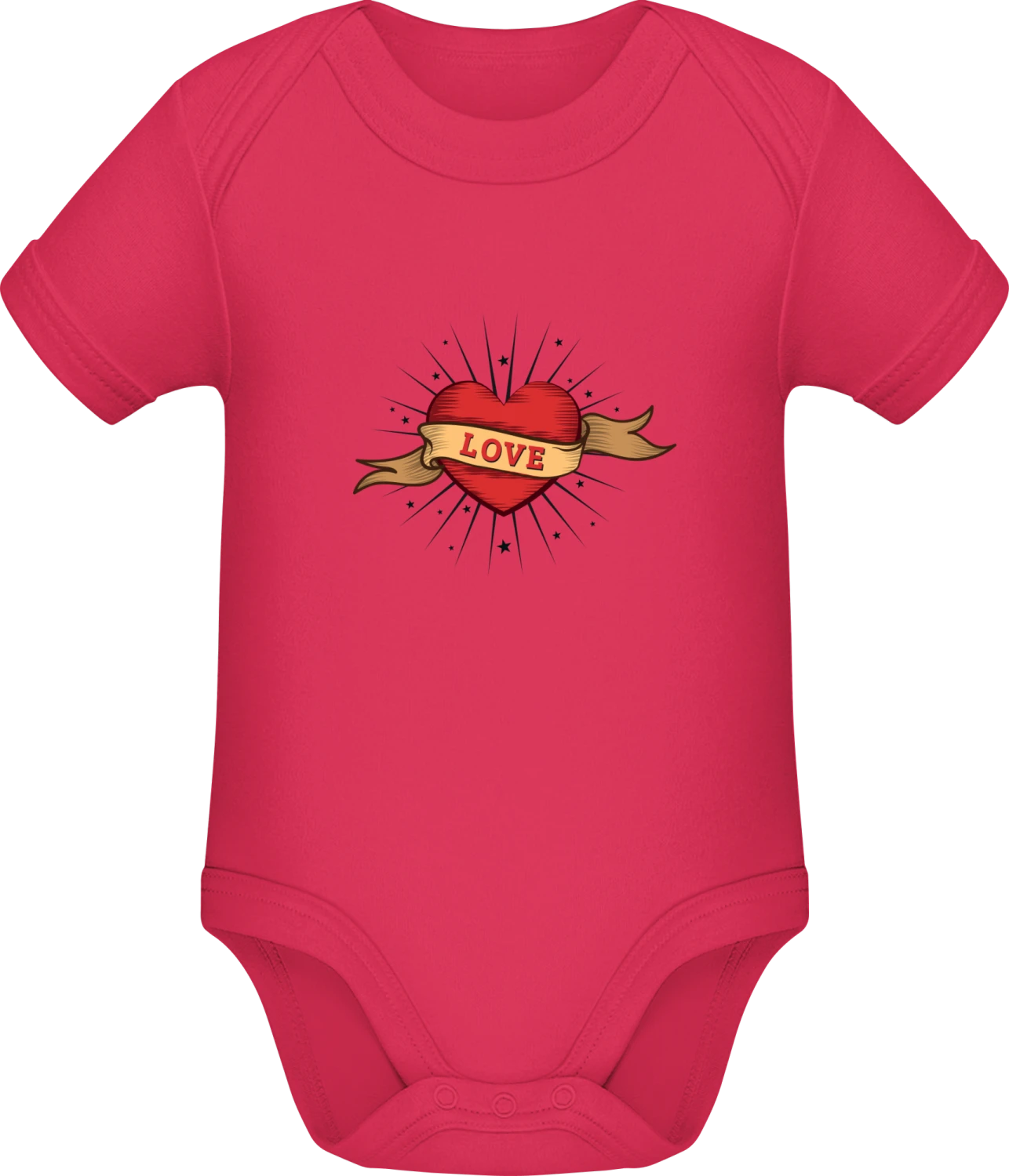 Love Old School Tattoo - Sorbet Sonar SSL organic babybodsuit - Front