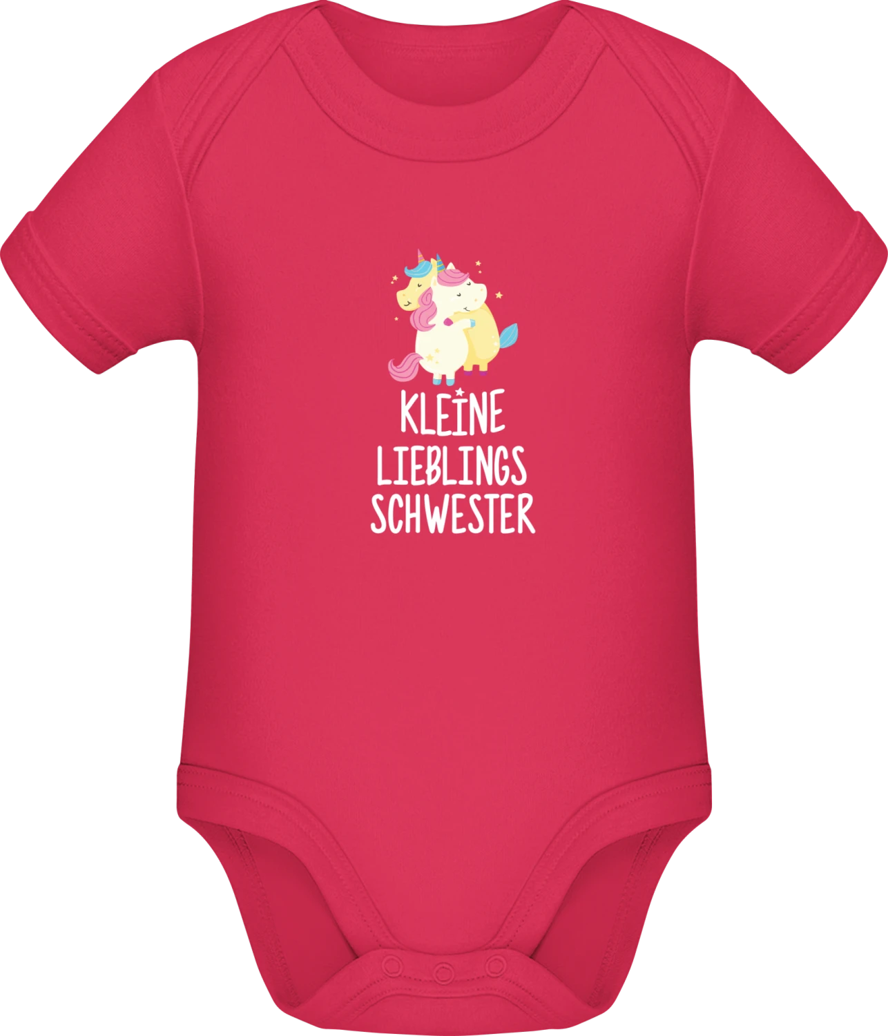 Kleine Lieblingsschwester - Sorbet Sonar SSL organic babybodsuit - Front