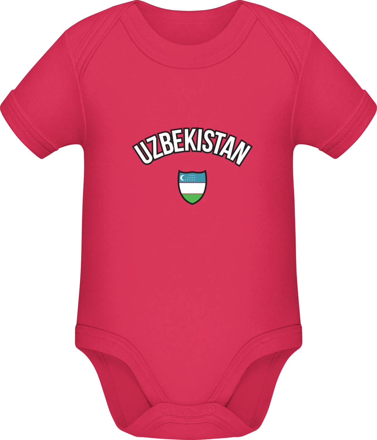 UZBEKISTAN Fan - Sorbet Sonar SSL organic babybodsuit - Front