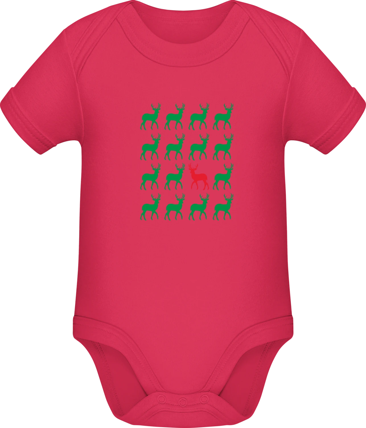 Stag Deer Think Different - Sorbet Sonar SSL organic babybodsuit - Front