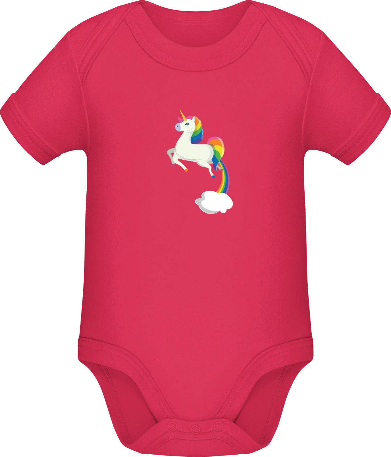 Unicorn Rainbow Cloud - Sorbet Sonar SSL organic babybodsuit - Front