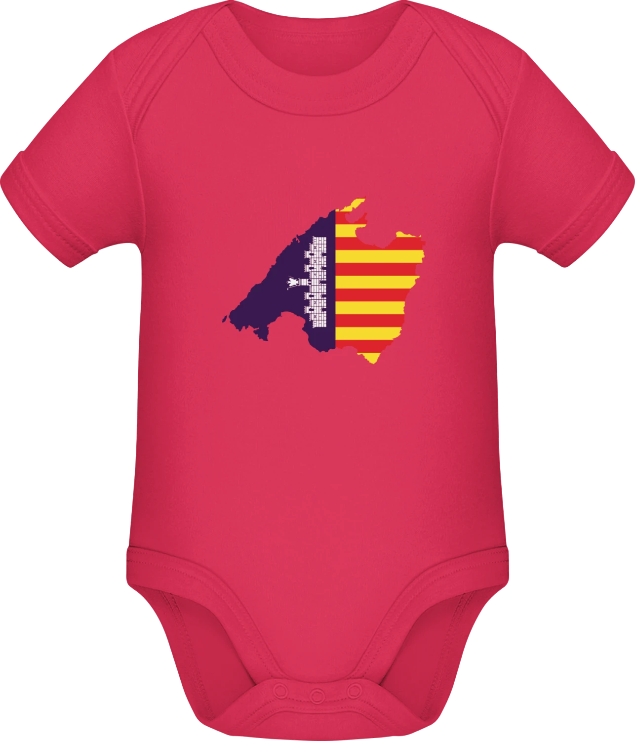 Mallorca Flag - Sorbet Sonar SSL organic babybodsuit - Front