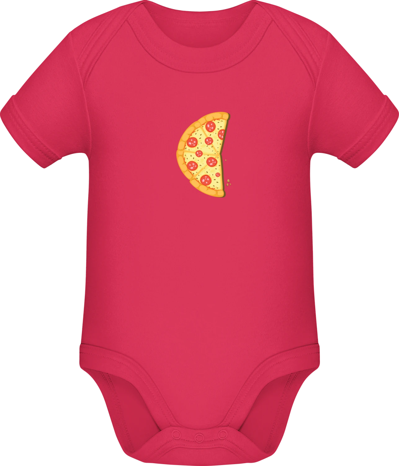 Pizza Half Piece Left - Sorbet Sonar SSL organic babybodsuit - Front