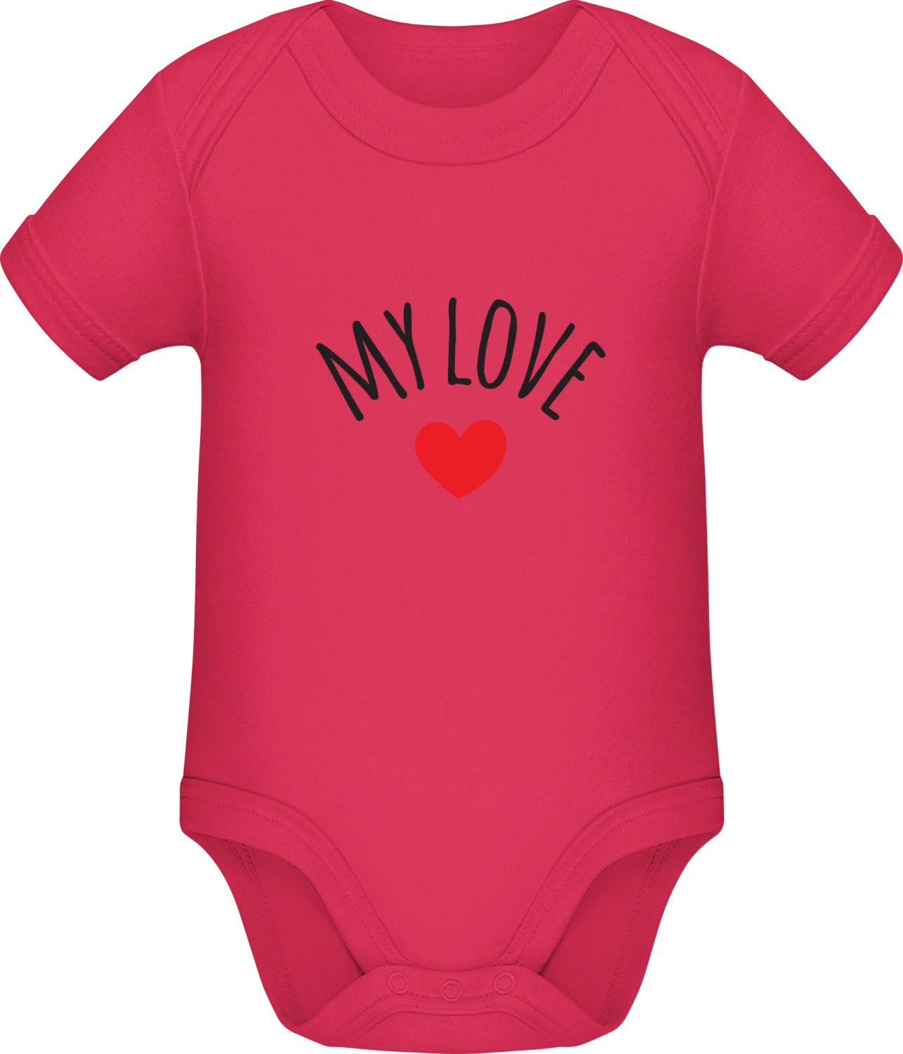 My Sweet Heart - Sorbet Sonar SSL organic babybodsuit - Front