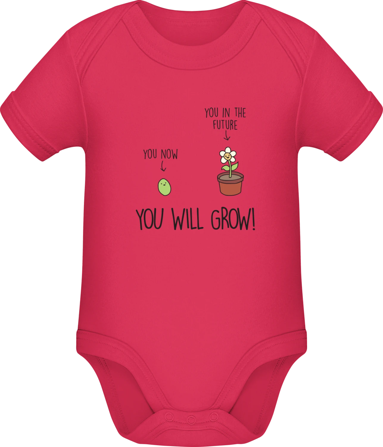 You Will Grow - Sorbet Sonar SSL organic babybodsuit - Front