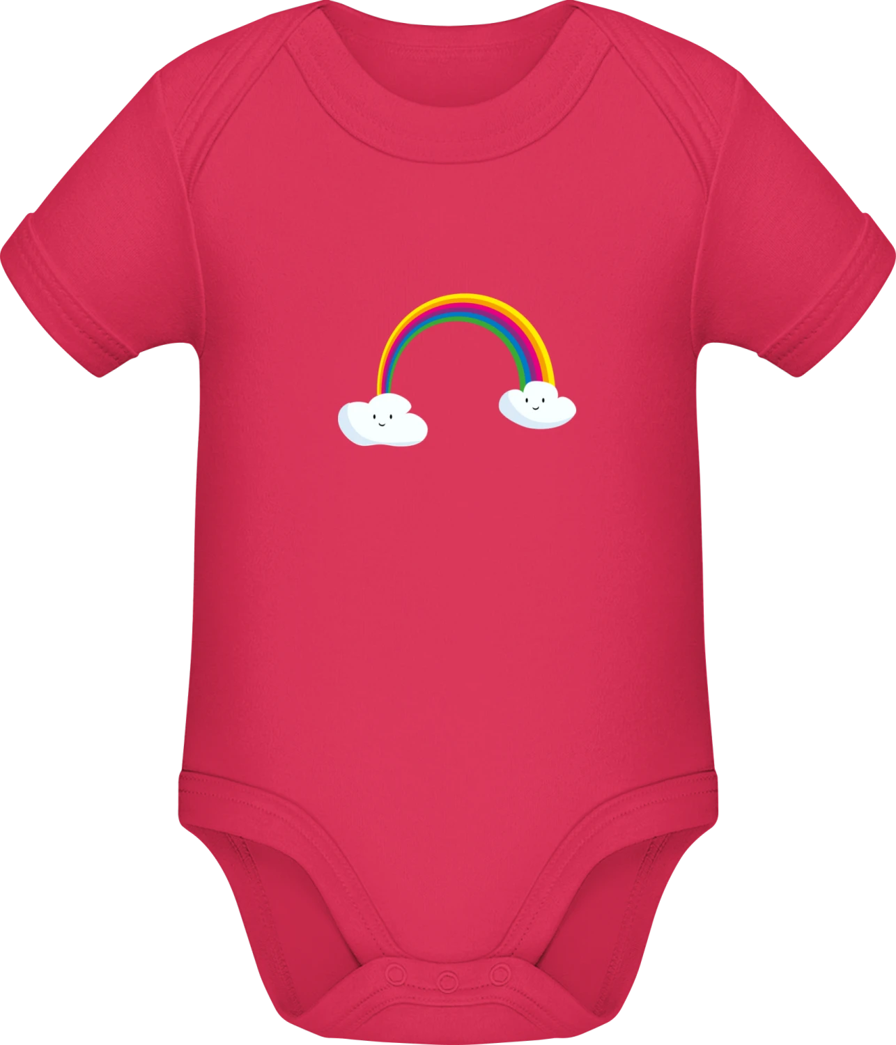 Rainbow Clauds - Sorbet Sonar SSL organic babybodsuit - Front